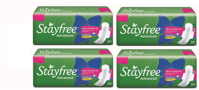 

Stayfree Advanced XL Wings Sanitary 28+28+28+28 Pad Sanitary Pad(Pack of 4)