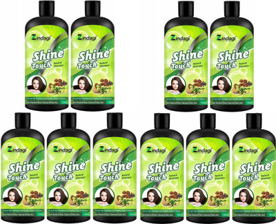 

Zindagi Shine Touch Shampoo - Herbal Anti Dandruff Shampoo - Useful In Hair Fall (Pack Of 10)(100 ml)