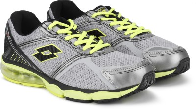LOTTO WICHITA GREY/BLK/LIME RUNNING SHOES For MEN 9 Running Shoes For Men(Grey)
