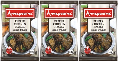 

Annapoorna Pepper Chicken Masala 50gms Pack of 3(3 x 50 g)