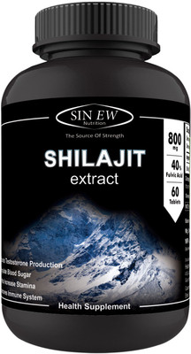 

Sinew Nutrition Shilajit 800mg (40% Fulvic Acid) for Strength, Stamina & Power - 60 Veg Tablets(60 No)