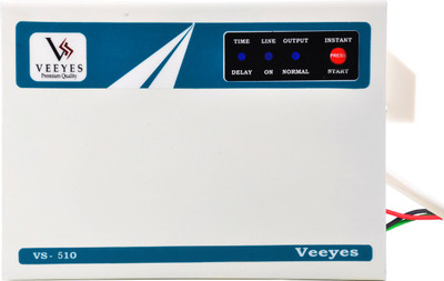 

VEEYES VS-510 Voltage Stabilizer for Air conditioners upto 2 TN (Working Range : 180V - 270V)(Off White)