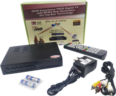 

MCBS CHAMPION 4000 HD DTH WiFi Receiver Free To Air Set Top Box With Dual USB Port 17 W AV Control Receiver(Black)