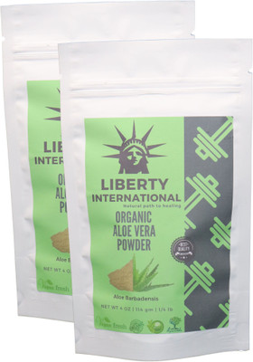 

LIBERTY INTERNATIONAL Organic Herbal Aloe Vera Powder For Smooth Hairs & Soft Skin . Skin & Hair Care (2 X 114 Gm ) C2(228 g)