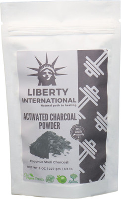 

LIBERTY INTERNATIONAL Natural Activated Coconut Shell Charcoal Powder, For Skin Treatment, Instant Teeth Whitening & Face Wash C3(227 g)
