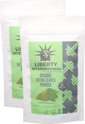 

LIBERTY INTERNATIONAL Organic Herbal Henna Precious Herb Mix Fresh Powder Hair Color For Greying Hair (2 X 114 Gm ) C1(228 g)