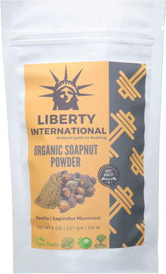 

LIBERTY INTERNATIONAL Organic Herbal Reetha/Aritha /Soap Nut Powder For Hair Care, Anti-Hair Fall & Anti-Dandruff Natural Powder Shampoo C5(227 g)