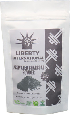 

LIBERTY INTERNATIONAL Natural Activated Coconut Shell Charcoal Powder, For Skin Treatment, Instant Teeth Whitening & Face Wash C6(227 g)