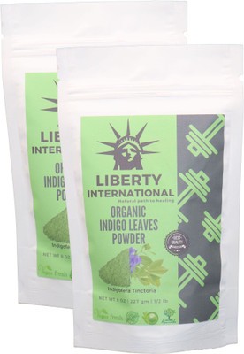 

LIBERTY INTERNATIONAL Organic Herbal Indigo Powder Hair Color & Beard Dye (2 X 227 Gm) C3(454 g)