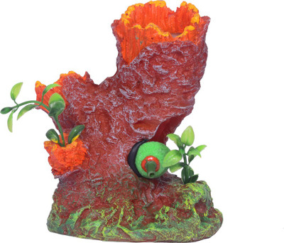 

Aquapetzworld Betta Log Resin Hollow Tree Trunk Ornament, Betta Fish Accessories, Aquarium Decorations Laterite Unplanted Substrate(Orange)