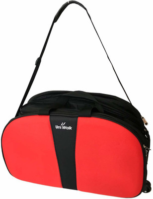 

UNI WALK Polyester Travel Duffel Bag Trolley Bag Size : L x b x h (20 x 10 x 13 inch) Trolley(Orange, 20 L)