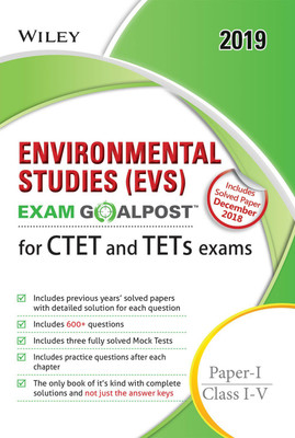 Wiley's Environmental Studies (Evs) Exam Goalpost for Ctet and Tets Exams, Paper - I, Class I - V, 2019(English, Paperback, unknown)