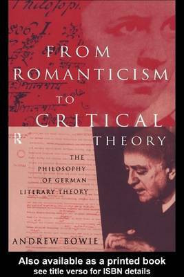 From Romanticism to Critical Theory(English, Electronic book text, Bowie Andrew)