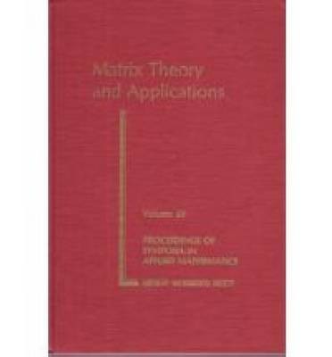 Matrix Theory And Applications(English, Hardcover, unknown)