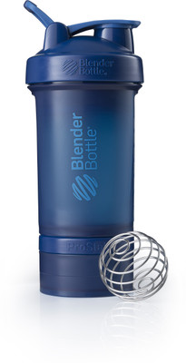 Blender Bottle ProStak 650 ml Shaker(Pack of 1, Blue), Navy blue
