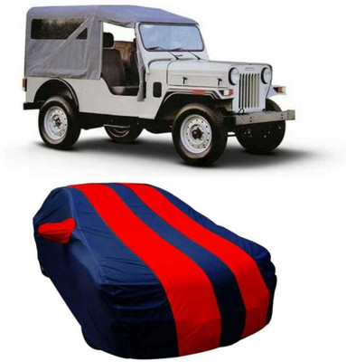 AUCTIMO Car Cover For Mahindra Jeep (With Mirror Pockets)(Multicolor)