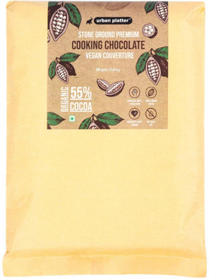 

Urban Platter Stone Ground Premium Cooking Chocolate Vegan Couverture, 17.63oz [55% Cocoa, Single Origin Bean, No Trans Fat] Brittles(500 g)