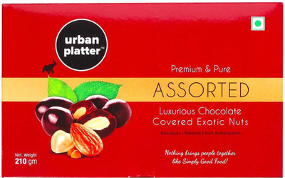 

Urban Platter Assorted Luxurious Chocolate Covered Exotic Nuts, 7.4oz [Premium and Pure] Brittles(210 g)