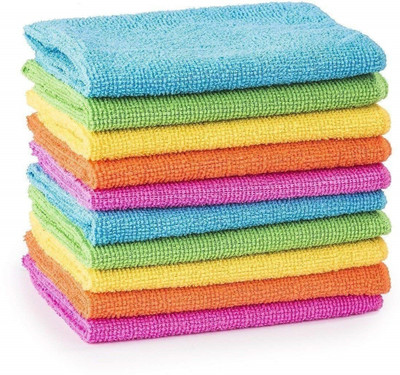 VRT Microfiber Cleaning Cloth for Cleaning, Detailing and Pack of 10 Wet and Dry Microfibre Cleaning Cloth(10 Units)