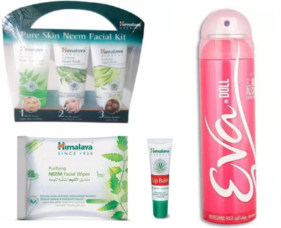 

Himalaya neem face kit, eva deo, neem face wipes, lip balm,(Set of 4)