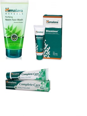 

Himalaya neem face wash, bleminoe cream, thoothpaste(Set of 3)