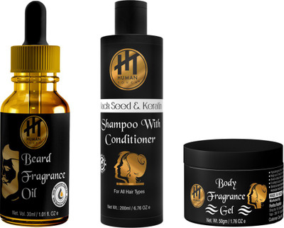 

Human Touch Beard Oil, Shampoo & Body Fragrance Gel Pack Of 3(Set of 3)