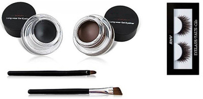 

RHV EYELASH And Miss Rose 24 H Long Lasting 2 in 1 Gel eyeliner(Set of 3)