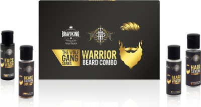 

Bravoking Beard Combo- Beard Growth Oil, Beard Wash, Beard Serum and Face Wash.(Set of 4)