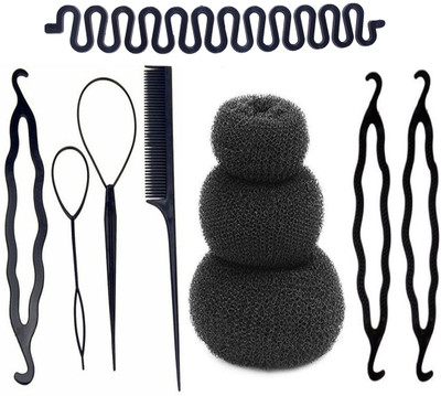 

JAGTEK Hair Combo Set of 10pcs ,4pcs Hair DIY Kit Braid Tools , 1 brait tool, 1pcs banana(Set of 10)
