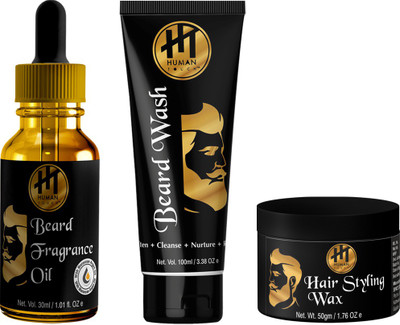 

Human Touch Beard Oil , Beard Wash & Hair Wax Pack of 3(Set of 3)