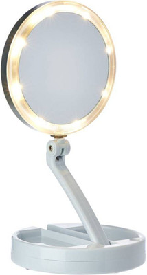 

clomana Purse Makeup Mirror and ladies make up mirro-Make Up mirror With Led light(Multi Colour)