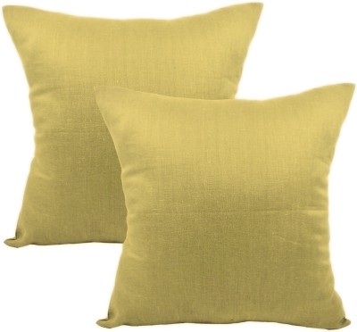 AVI Cotton Cushions Cover(Pack of 2, 45.72 cm*45.72 cm, Beige)