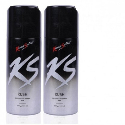 

ks rush Body Spray - For Men(300 ml, Pack of 2)