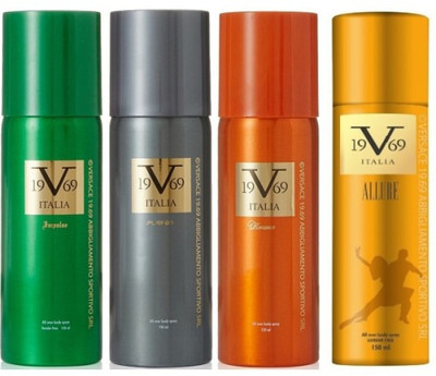 

Italia V 19.69 Impulse & Playon & Romance & Allure Combo Deodorant Spray - For Men & Women(600 ml, Pack of 4)