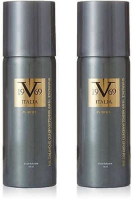 

Italia V 19.69 Playon Deo Combo Deodorant Spray - For Men & Women(300 ml, Pack of 2)