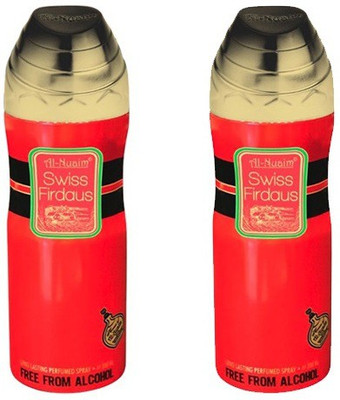 

Al Nuaim Swiss Firdous Deodorant 200ml Deodorant Spray - For Men(400 ml, Pack of 2)