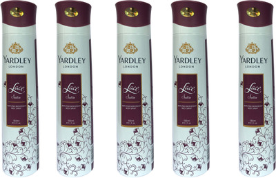 

Yardley London Lace Satin (pack of 5) Body Spray - For Women(150 ml, Pack of 5)