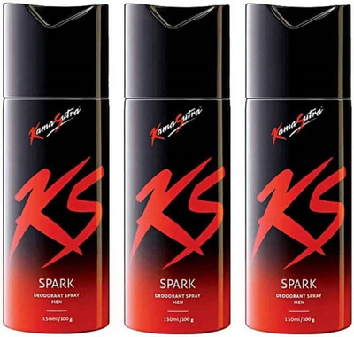 

ks spark Body Spray - For Men(450 ml, Pack of 3)