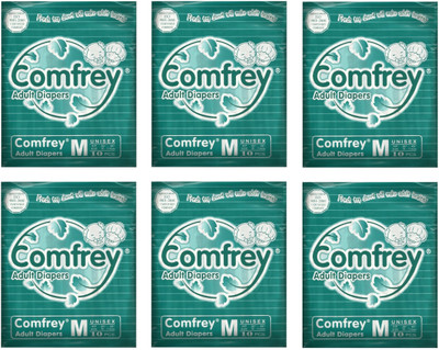 

Comfrey Adult Diapers Unisex (Medium) 10 Pcs/Pack, Size - 30 inches - 45 inches (Pack of 6) Adult Diapers - M(60 Pieces)