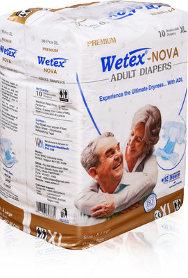 

Wetex Nova Adult Diaper Extra Large Size Pack of 10 Adult Diapers - XL(10 Pieces)
