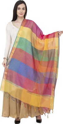 A R SILK Poly Chanderi Self Design Women Dupatta