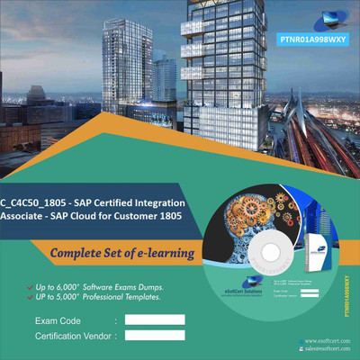

PTNR01A998WXY C_C4C50_1805 - SAP Certified Integration Associate - SAP Cloud for Customer 1805 Practice Exam E-Book Set(DVD)