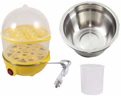 

CBEX Electric 2 Layer 14 Egg Boiler Poacher with Measuring Cup and Steel Bowl Egg Cooker(14 Eggs)