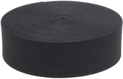 elastica Knitted Black Elastic(10 m)