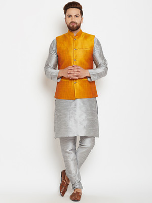 ABH Lifestyle Men Churidar Ethnic Jacket Set
