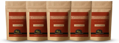 

Herb Essential Yastimadhu (LICORICE/GLYCYRHIZA GLABRA) Powder 50g (Pack of 5)(250 g)