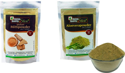 

Online Quality Store 100% Pure Herbal Multani Mitti Powder + Aloe Vera Powder_400g(400 g)