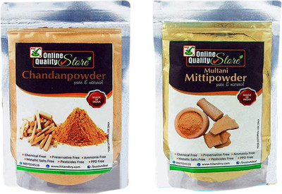 

Online Quality Store Pure Organic Sandalwood Powder For Skin Whitening (Chandan Powder) + Pure Multani Mitti Powder_400g(400 g)