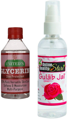

Online Quality Store Rose Water Gulab Jal Natural_100ml + Glycerin_200g(300 g)