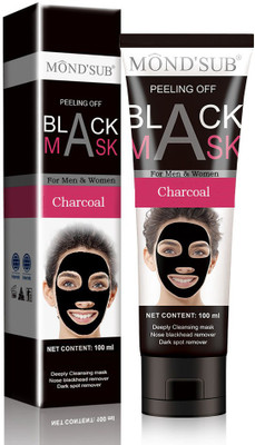 

MONDSUB Mond'sub Deep Cleansing Acne Purifying Charcoal Black Peel off Mask for Blackhead Removal (100Ml) 100 ml